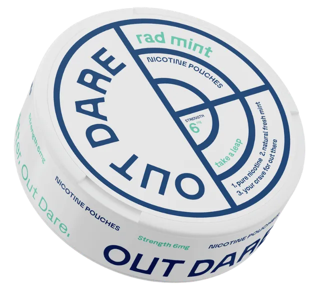 OUT DARE Nicotine Pouches Rad Mint 6 mg sachets