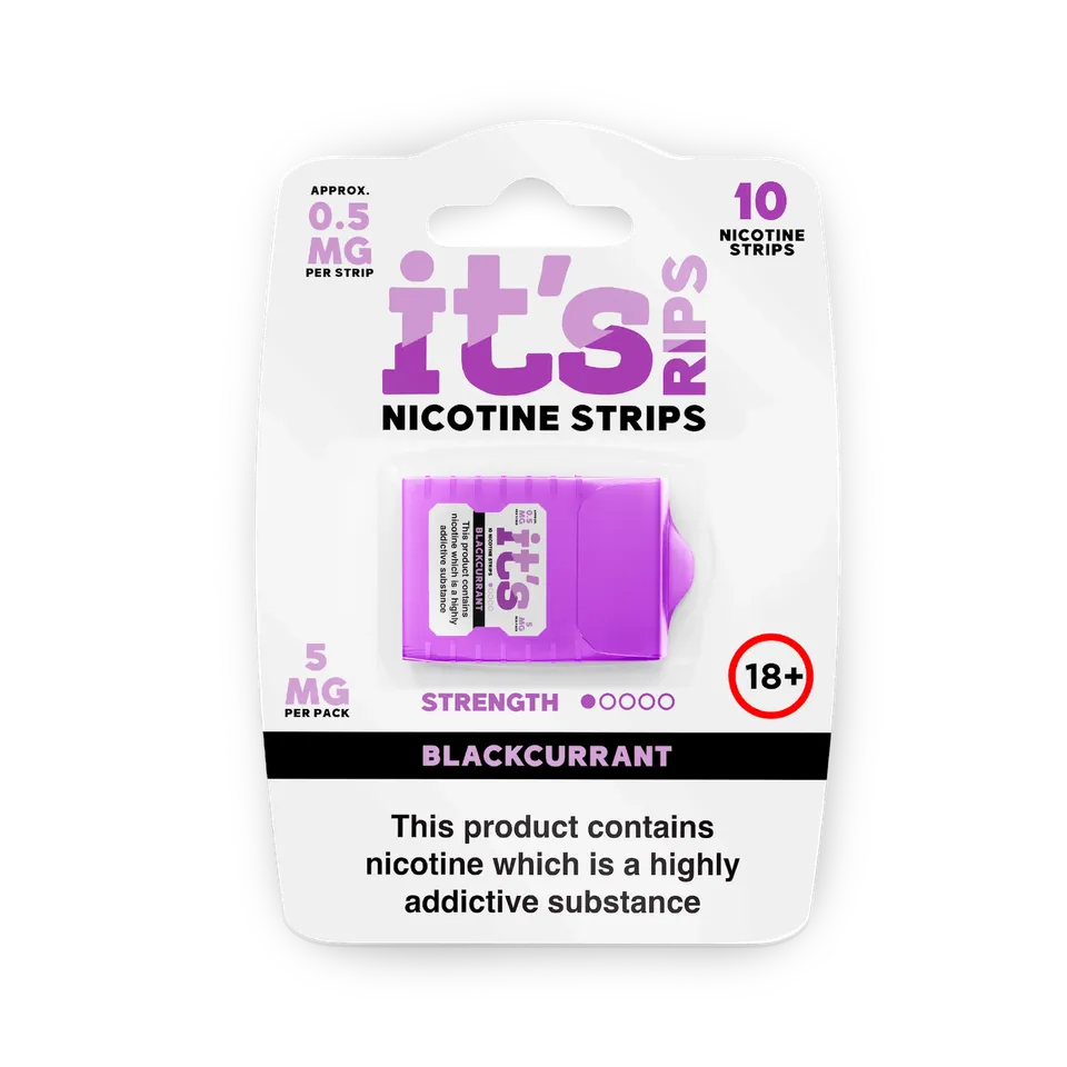 ITS Nicotine Strips Blackcurrant bandes nicotine 1 mg cassis
