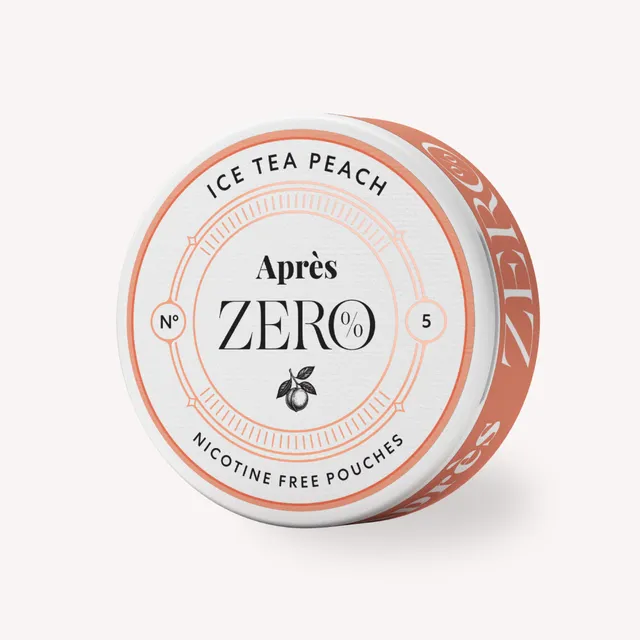Après Zero Ice Tea Peach pouches 1 boîte 0 mg