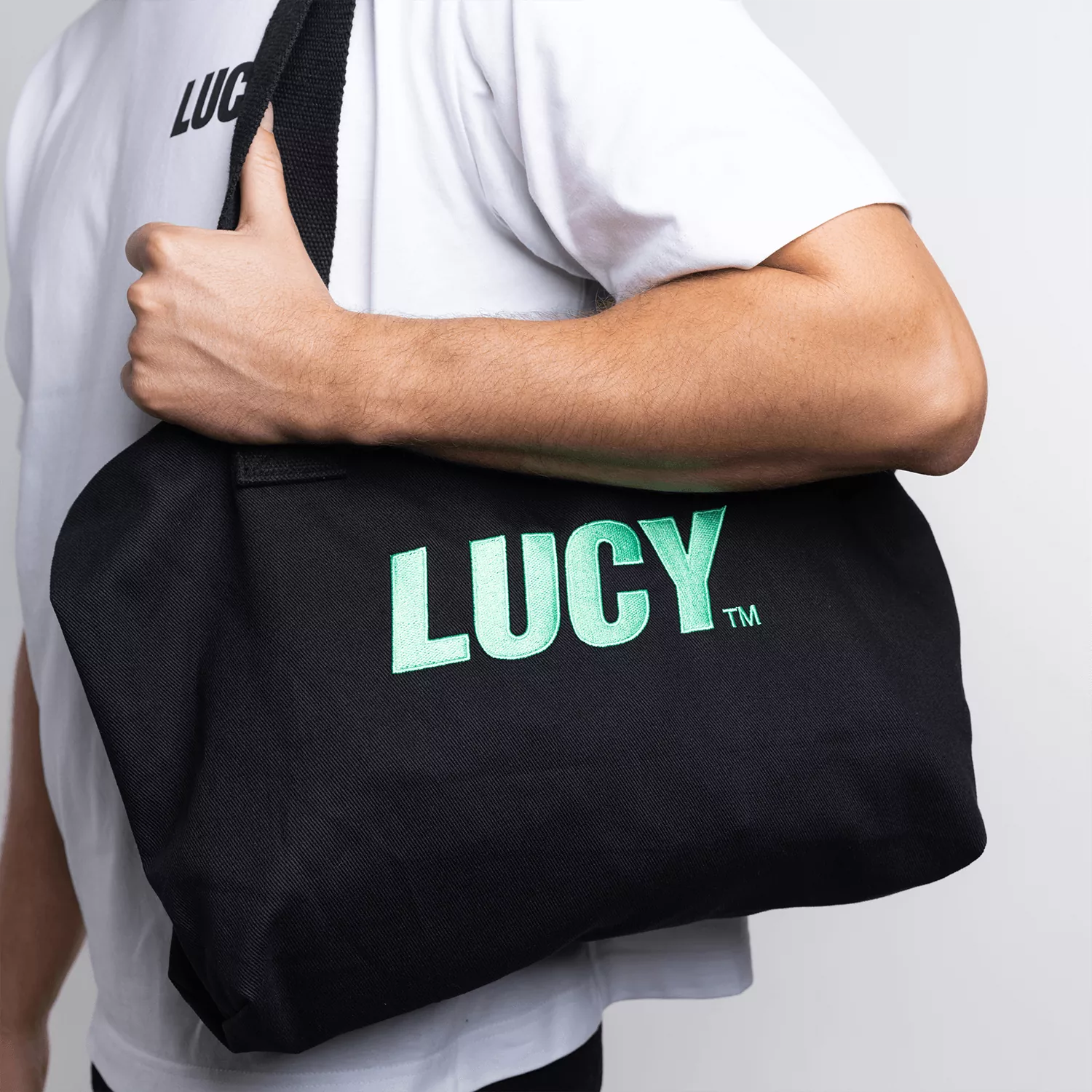 Lucy Vibes Tote sac toile noir