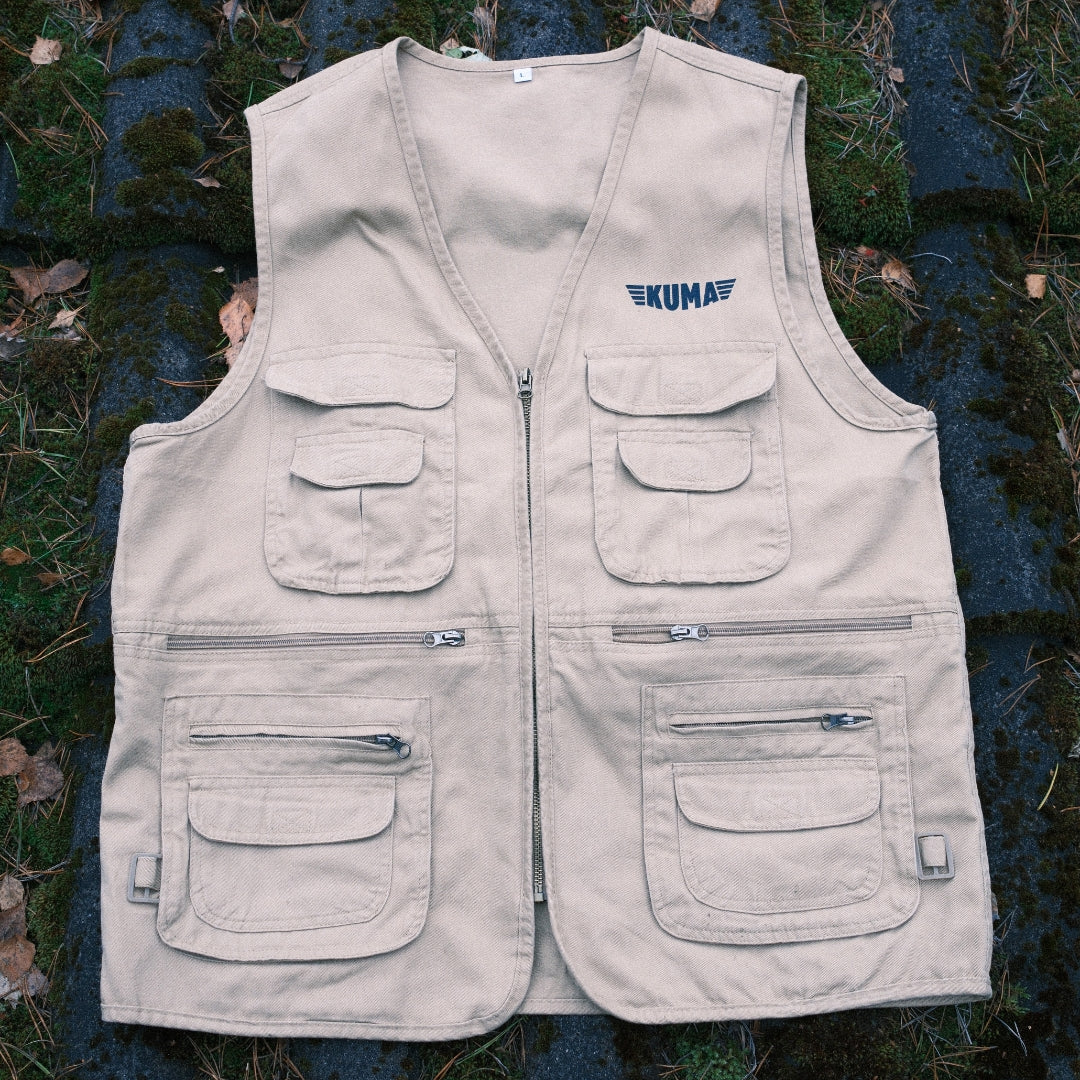 Kuma Lodge Vest toile coton marron taille M