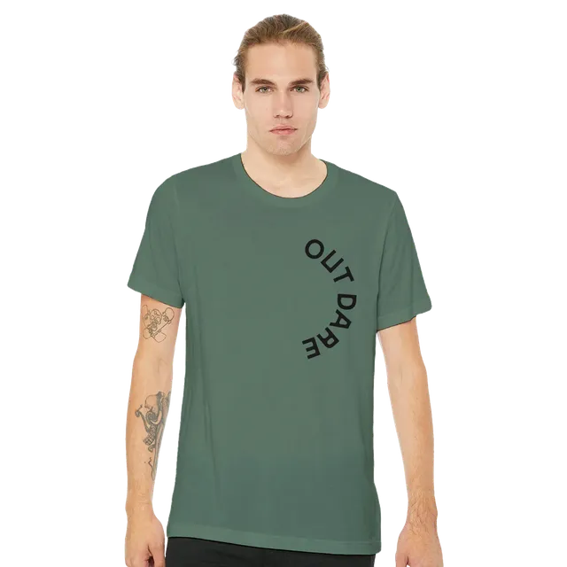OUT DARE Apparel t-shirt col rond noir coton L