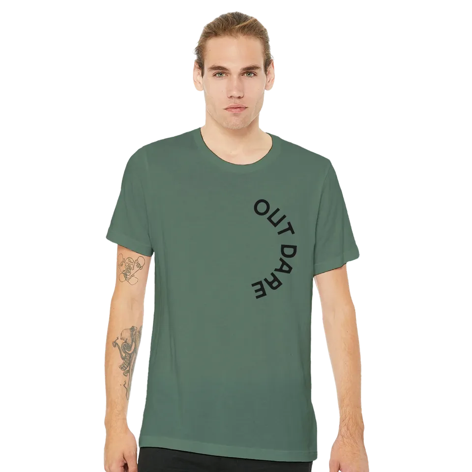 OUT DARE Apparel t-shirt col rond noir coton L