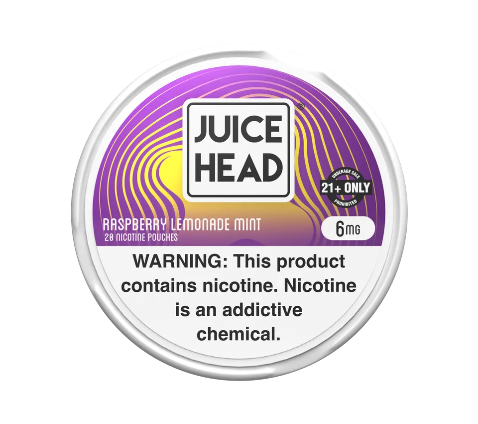 Juice Head Raspberry Lemonade Mint sachets 6mg framboise sans tabac