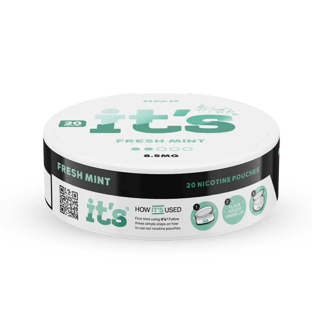 ITS Nicotine Pouches Fresh Mint sachets nicotine 8,5mg