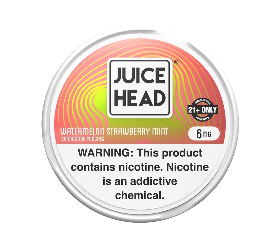 Juice Head Watermelon Strawberry Mint sachets 6mg pastèque sans tabac