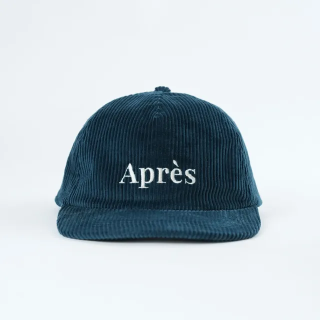 Après Corduroy Petrol Cap casquette velours taille unique