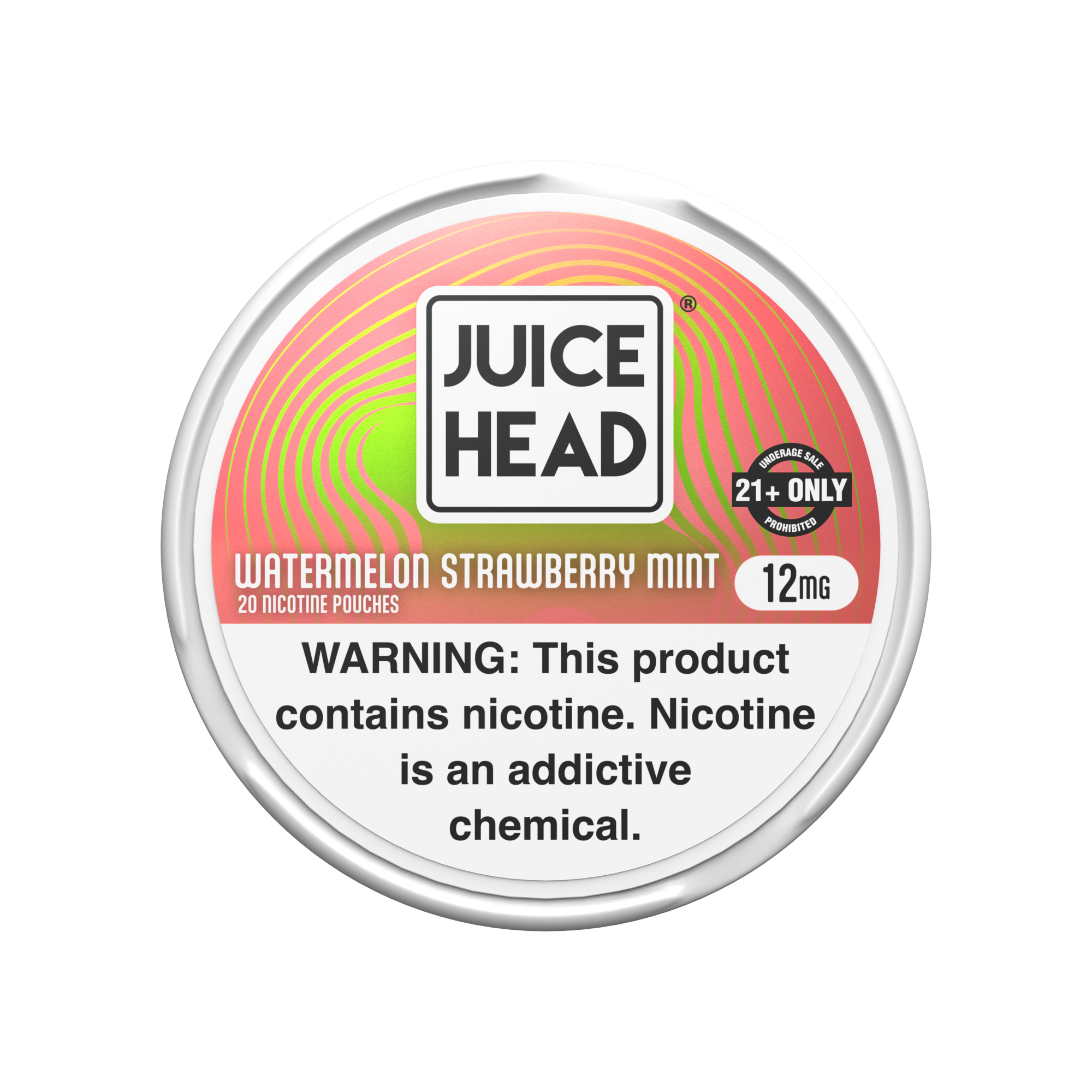 Juice Head Watermelon Strawberry Mint sachets 6mg pastèque sans tabac