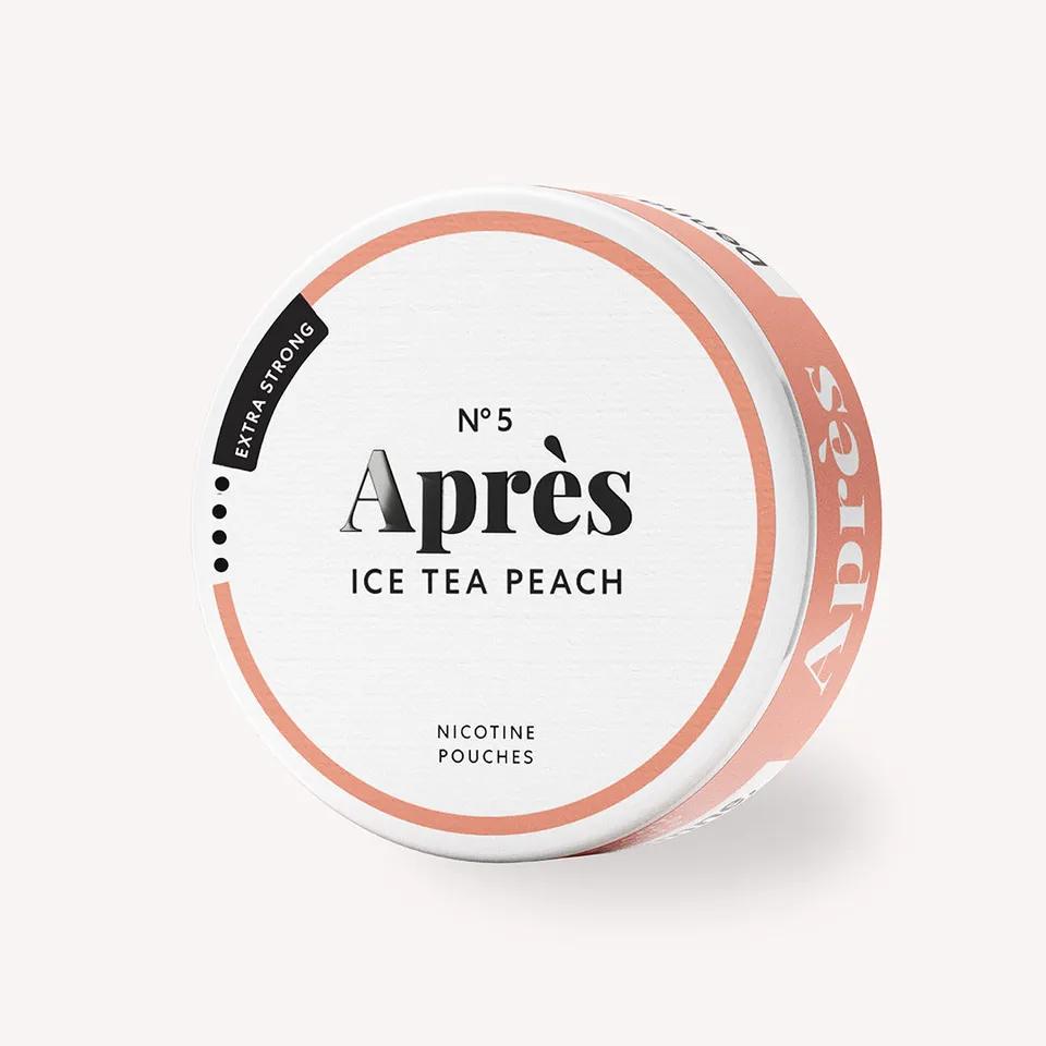 Après Extra Strong Ice Tea Peach pouches 15 mg 1 boîte
