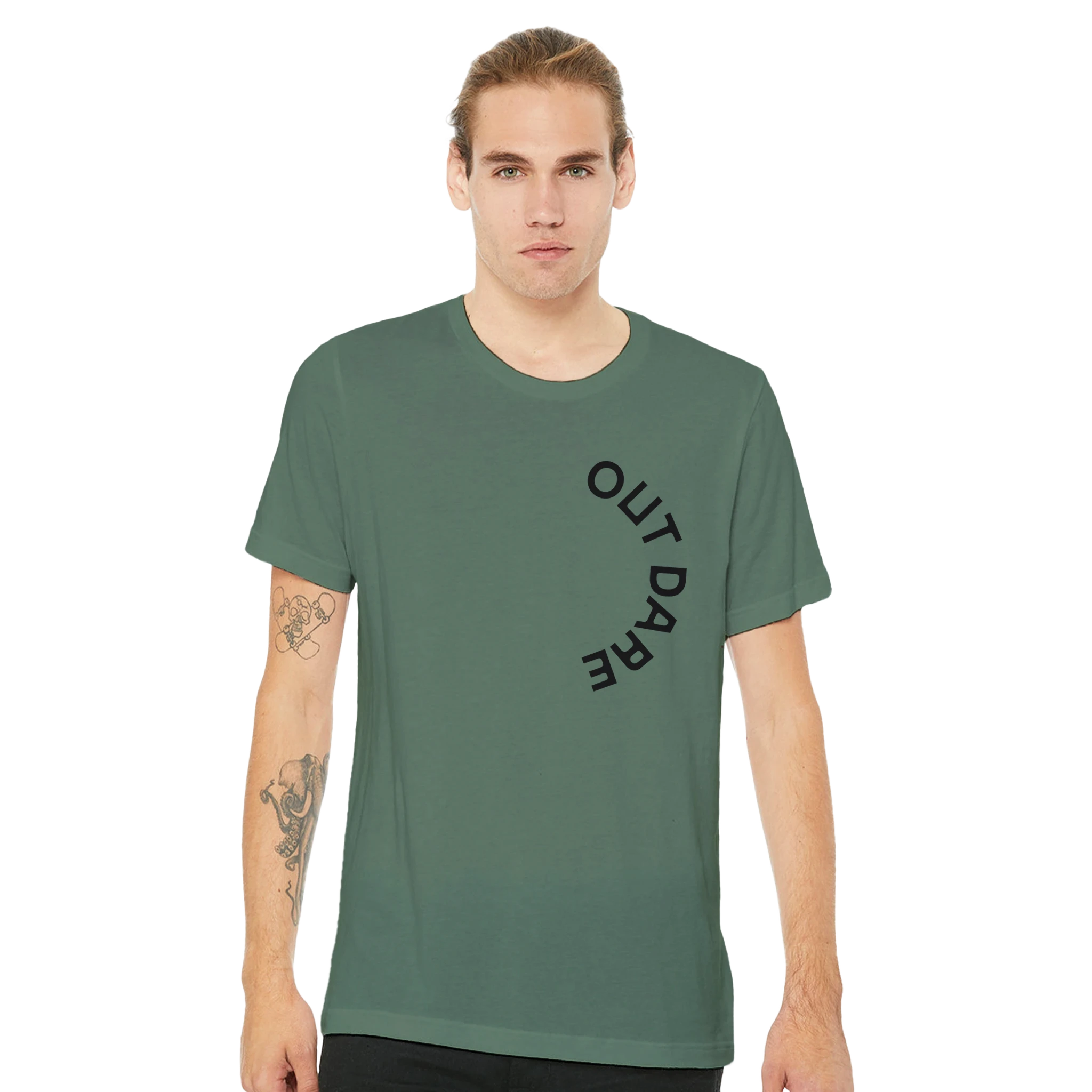 OUT DARE Apparel t-shirt col rond noir coton L