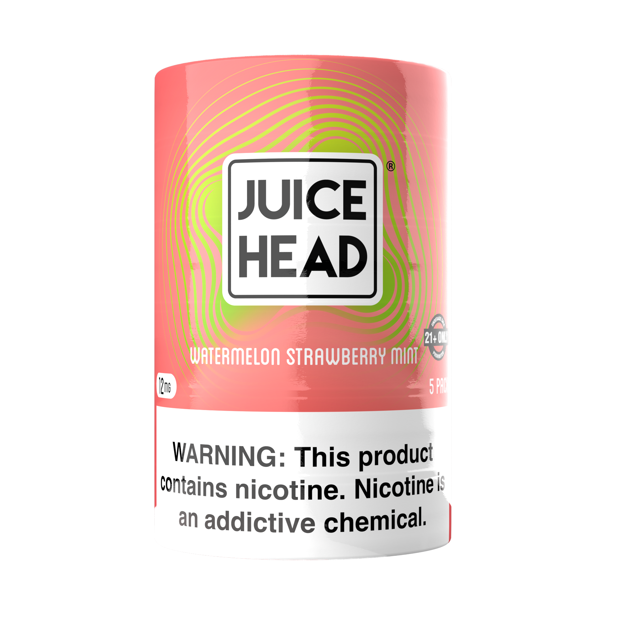 Juice Head Watermelon Strawberry Mint sachets 6mg pastèque sans tabac