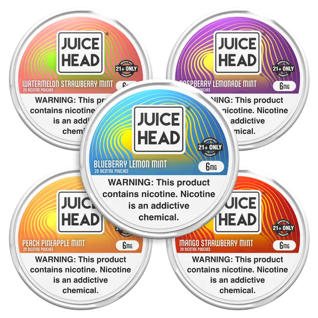 Juice Head Nicotine Pouches Variety Pack sachets 6mg 5 parfums sans tabac