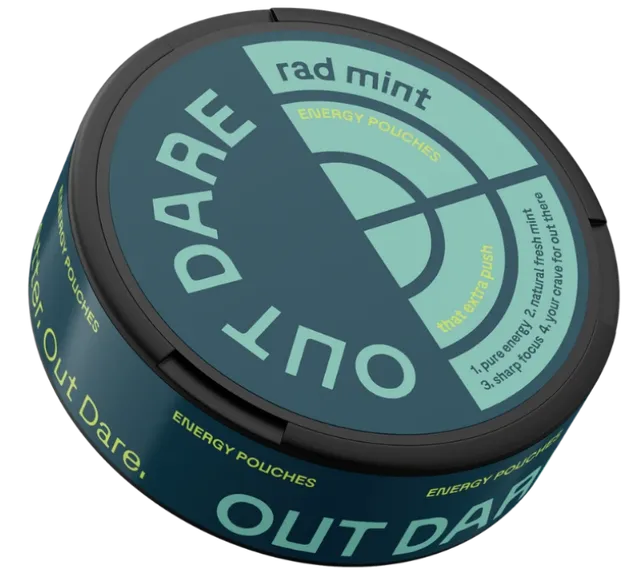 OUT DARE Energy Pouches pouch énergie 75 mg caféine menthe
