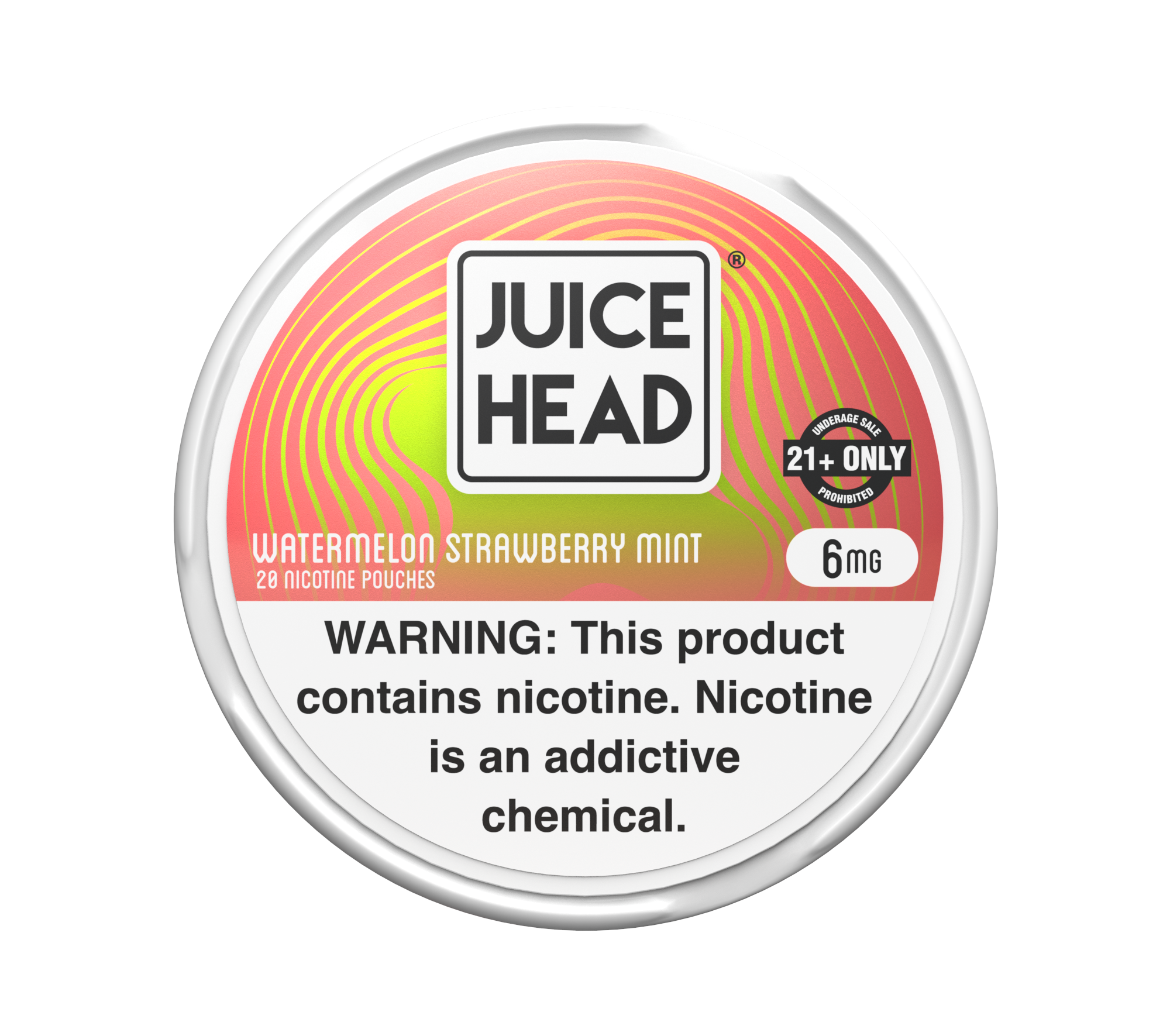 Juice Head Watermelon Strawberry Mint sachets 6mg pastèque sans tabac