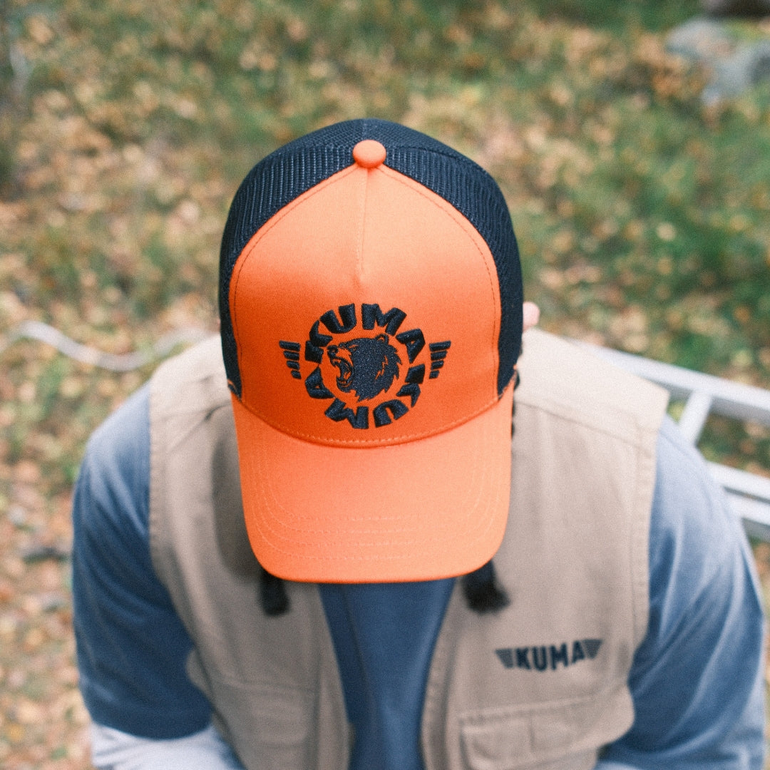 Kuma Lodge Trucker Hat casquette orange coton