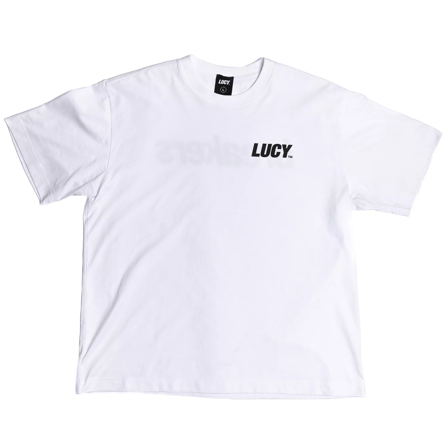 Lucy White Box Logo T t-shirt blanc logo avant dos