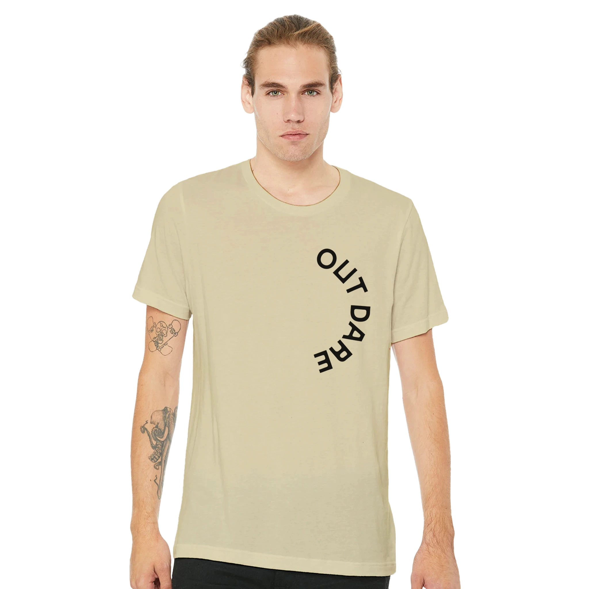 OUT DARE Apparel t-shirt col rond noir coton L